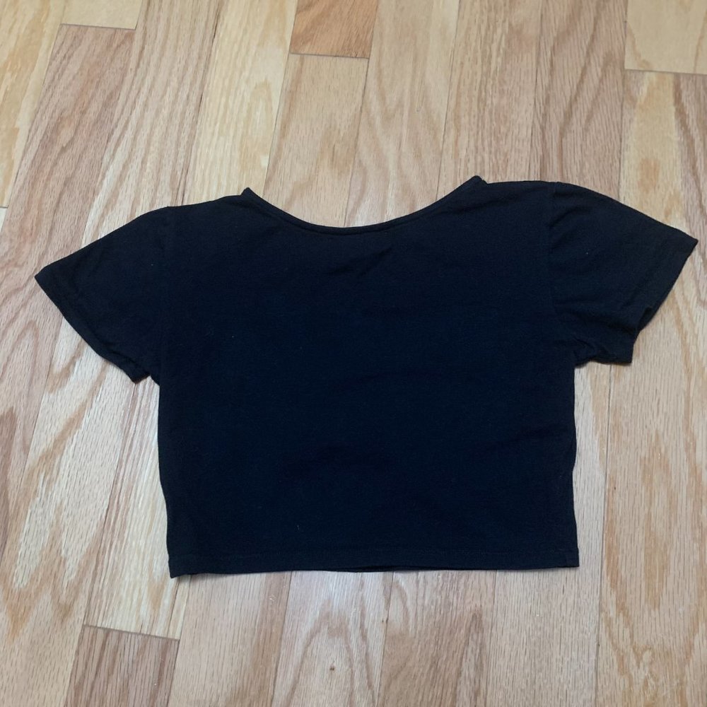 Motel Rocks Double Dragon Graphic Crop Top - Size S - Picture 3 of 10